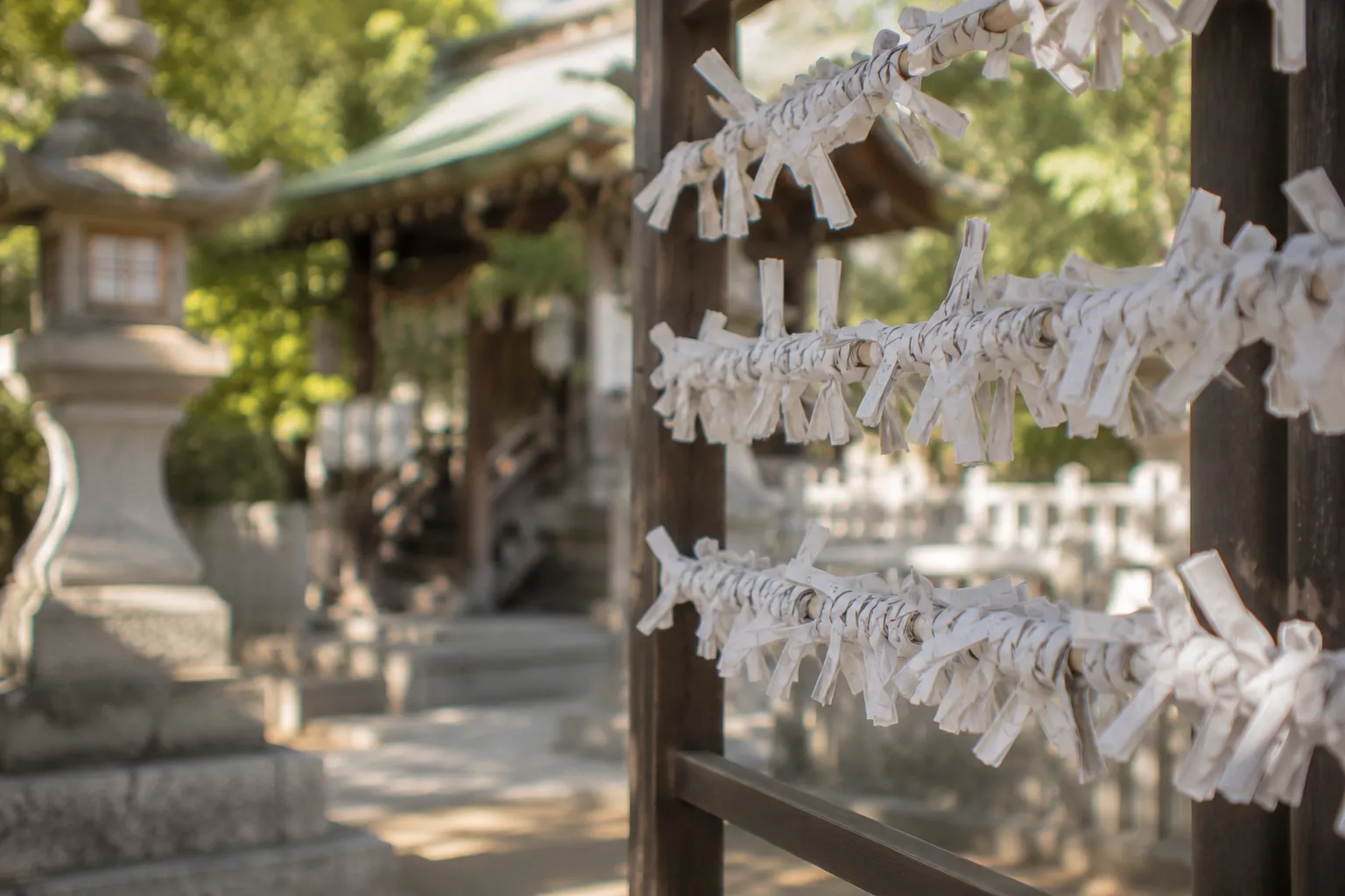 神社のおみくじを写した七五三参拝の参考イメージ