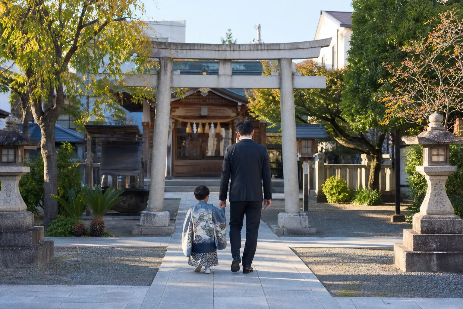 行徳地域の七五三参拝をイメージした家族写真（生成イメージ）