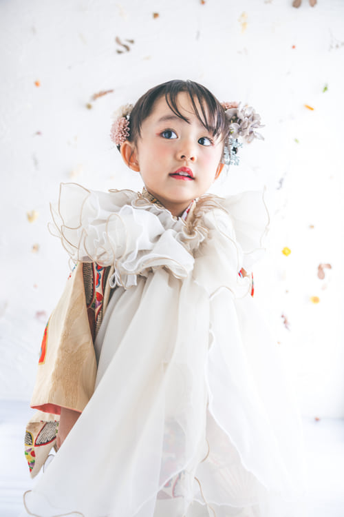 あさのたいようで撮影した三歳の七五三写真